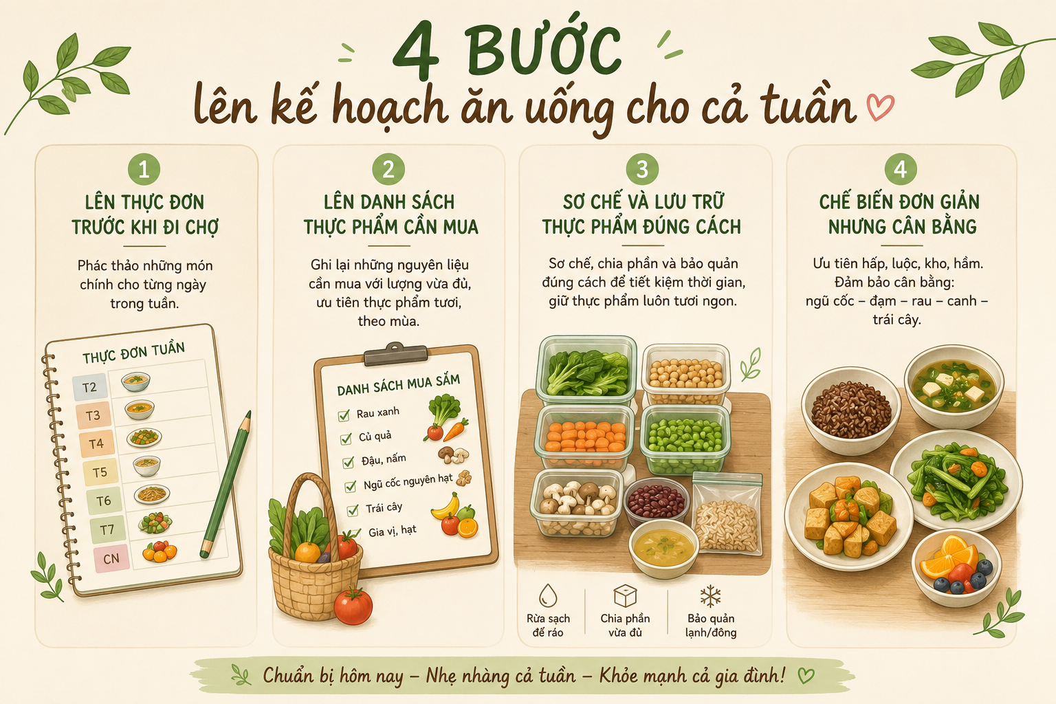 #5 Làm thế nào để duy trì việc ăn nền thực vật đơn giản và lâu dài?